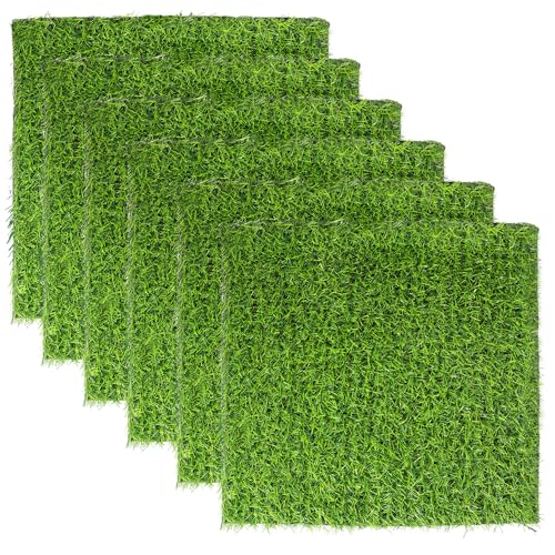 Kalekey 6 Pack Nesting Pads for Chicken Coop, 12"x12" Chicken Nesting Box Pads for Laying Eggs, Washable Artificial Grass Pad for Chicken Hen Small Pets on Garden Lawn Indoor Outdoor - size: 6 Pack
