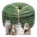 Green Sisal Rope, 1/4 Inch, 32-Feet, for Cat Scratching Post, DIY Hemp Twine, 6mm, 10m - color: Green, size: 1/4 inch by 32 feet
