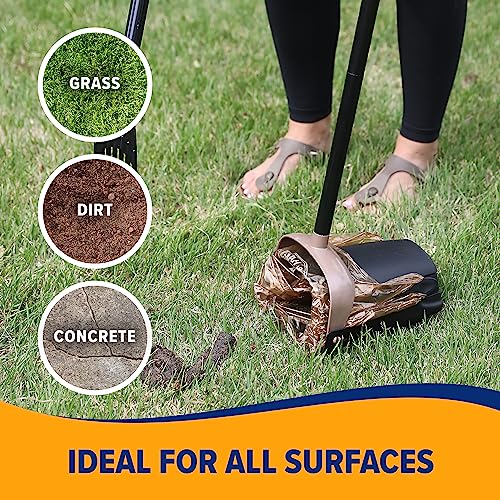 Arm & Hammer Dog Pooper Scooper Swivel Bin & Rake, Poop Scoop for Dogs, Black (2 Heavy Duty Scented Waste Bags Included) - size: One Size, style: Swivel and Rake Scooper