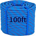 100ft 3/8 Inch Climbing Rope, Heavy Duty Arborist Rope(Blue) - size: 3/8in-100ft-Blue