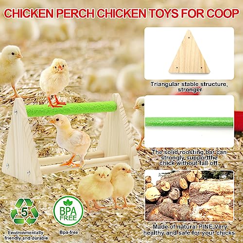 Chick Feeder and Waterer Kit with Chick Perch, Chicken Coop Heater,1L Chick Waterer, Flip Top Poultry Feeder, Chick Starter Kit for Chick Brooder, Baby Chicken Supplies for Baby Chick, Duck and Quail