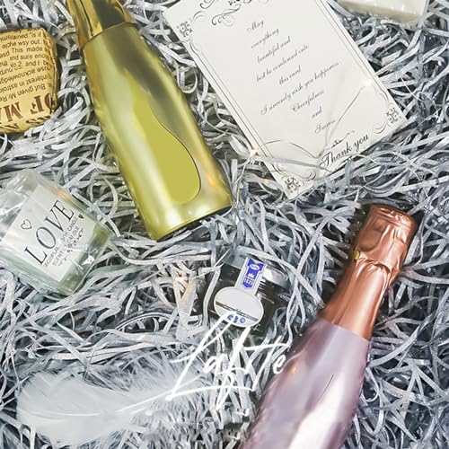 PEVOGON Silver Easter Grass Bulk Glitter Filler Paper Shreds for Easter Basket Gift Packaging Filling Egg Stuffer Party Supplies - color: Silver