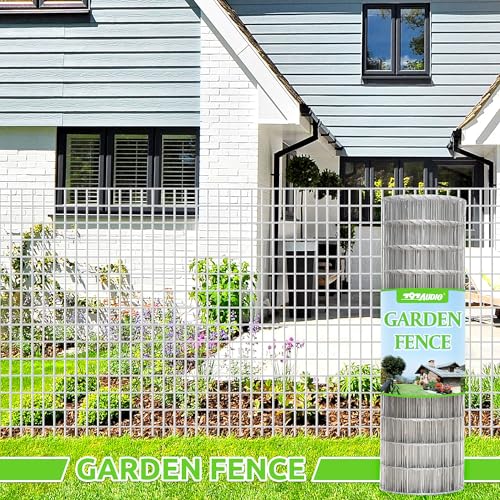 Metal Garden Fence, Hot Dip Galvanized After Welding, 2"x4" 14 Gauge, 72inch H x 50ft L Welded Wire Fencing,2/3/4/5/6ft Tallx50/100 ft Long Hardware Cloth for Yard,Farm,Chicken,Dog,Vegetable Protect - color: Galvanized, size: 2"x4" 72inx50ft