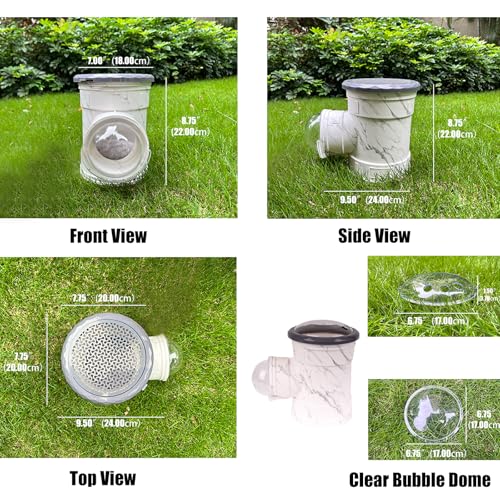 Hamster Carrier Cage, Marble Print Anti-bite and Chewproof Design, Table Chinchillas Cage for Small Guinea Pig Bird Parrot Budgies, Front and Top Ventilation