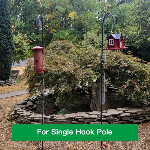 2PCS Squirrel Baffle for Bird Feeders Pole, Metal Squirrel Guard Squirrel Barrier, Squirrel Spring Coil Guard Protects Hanging Bird Feeders for Outdoor Bird Feeder Poles - size: 2PC