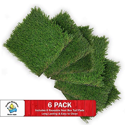 Laying Hen Nest Box Turf - Easy to Clean & Lasts for Years in Chicken Nesting Boxes (6 Pack)