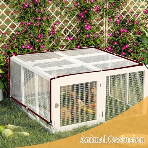 Transparent Tarp, 6x10 FT - Clear Heavy Duty Waterproof Tarps, Greenhouse Plastic Sheeting - Large/Small Outdoor Cover for Camping Patios Enclosures Chicken Coops Gardens Plastic Tarpaulins - size: 6'x10'