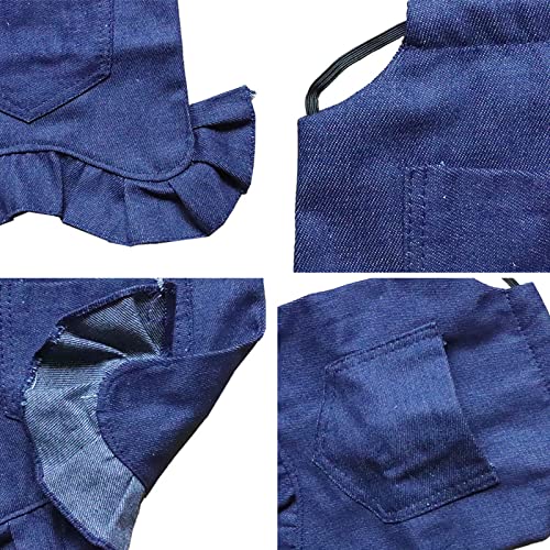 3PCS Chicken Saddles Hen Apron with Elastic Strap, Poultry Back Protector | Denim Hen Apron, Shield Back From Pecking Rooster Scratches, Aid Feather Regrowth, Warm Windproof, for Hens Birds Protector
