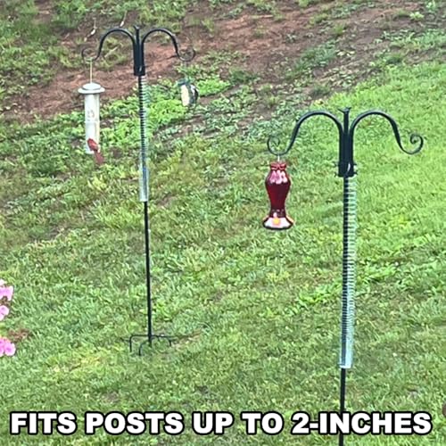 3 Pcs Outdoor Squirrel Baffle - Metal Spring Device, Anti Squirrel Barrier - Spring Coil Guard, Bird Feeder Accessories for Bird Feeder Poles Protect Seed - color: Silver
