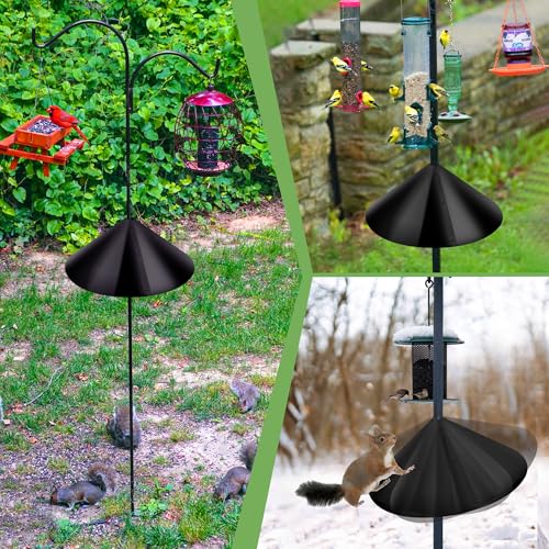 Wide Squirrel Baffle for Bird Feeder Pole,Anti Squirrel Guard Stopper,Against Climbing Squirrels,2Pack