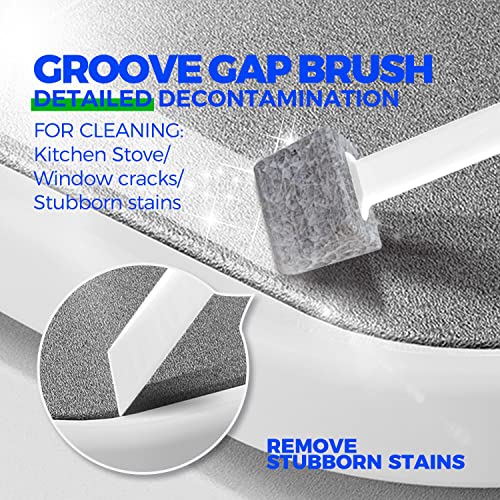 Holikme 7 Pack Cleaning Brush Scrub Brush Kitchen Brush for Floor,Brown | Deep Cleaning Brush Set, Scrub Pads with Scraper Tip for Pool Walls, Bathroom, Grout, Floor, Bike, Tub, Shower - color: Brown