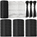 Woanger 3 Pack Deer Fence Netting Bird Netting Garden Net with 150 Pcs Cable Ties for Bird Protect Plants, Vegetables Against Birds Fruit Trees Deer Squirrel Rabbit and Other Animals (Black,7x100 ft) - color: Black