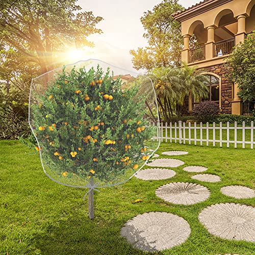 Alpurple 6.5 x 8.2 Feet Insect Bird Barrier Netting Mesh with Drawstring -Garden Bug Netting Plant Cover for Protect Plant Fruits Flower from Insect Bird Eating - color: 78 X 98 Inch
