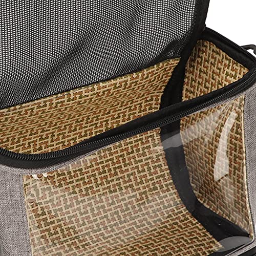 Bird Carrier Bag,Portable Travel pet Hamster Bag,Transparent Lightweight Breathable Parrot Travel Cage for Cockatiels Parakeets Small Bird Rat Guinea Pig Squirrel Carrier (Grey) - color: Grey