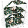 Ferret Cage Liner for Ferret Nation & Critter Nation Cage | Washable Bedding, Leakproof Cage Accessories for Ferrets, Chinchillas, Rats & Other Small Animals(Double Unit Combo) - size: Double Unit Combo
