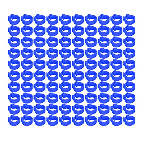 Omabeta Pigeons Leg Rings, Durable Plastic Construction Lightweight Easy to Install and Clean, Pigeons Leg Rings, for Pigeon Identification, Dark Blue, 8mm, 100 Pieces - color: Dark Blue