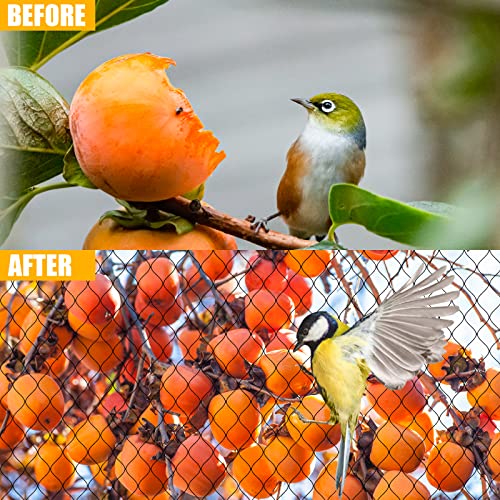 Bird Netting - 50x 50ft Black Poultry Netting with 1" Square Mesh | Protect Against Rodents Birds,Hawk, Squirrel and Other Animals, Durable & Reusable Anti-Bird Net use for Fence,Farm & Orchard - size: 50'×50'-1''