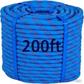 200ft 3/8 Inch Climbing Rope, Heavy Duty Arborist Rope(Blue) - size: 3/8in-200ft-Blue