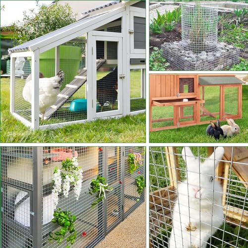 Gbekery Hardware Cloth 1/4 inch 48in x 100ft 23 Gauge, Hot-dip Galvanized After Welding Chicken Wire Fence Roll Garden Plant Welded Metal Wire Fencing Roll, Rabbit Cages Snake Fence - color: Silver, size: 1/4 inch 48in x 100ft-2