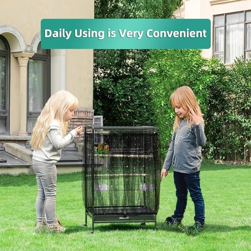 Bird Cage Seed Catcher, Seed Catcher Guard Net Cover, Parrot Nylon Mesh Net Cover, Universal Soft Airy Cage Net Stretchy Skirt for Round Square Cages (Star-Black, 15.7" x87") - color: Star-black, size: 15.7" x87"