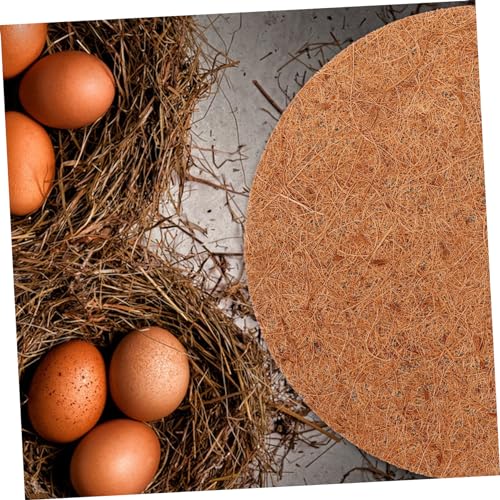 Outanaya 4pcs Natural Coconut Coir Nest Pads for Chicken Coop Breathable Hand-Made Mats for Animals Bed Comfortable Liner for Garden Use Collection Support Thick - size: 30.00X30.00X0.50CM