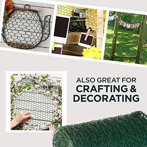 Green Florist Netting, Customizable Floral Wire, Steel Wire Mesh Roll, Versatile and Durable Garden Netting, Essential Floral Arrangement Supplies, 12 inches x 150 feet