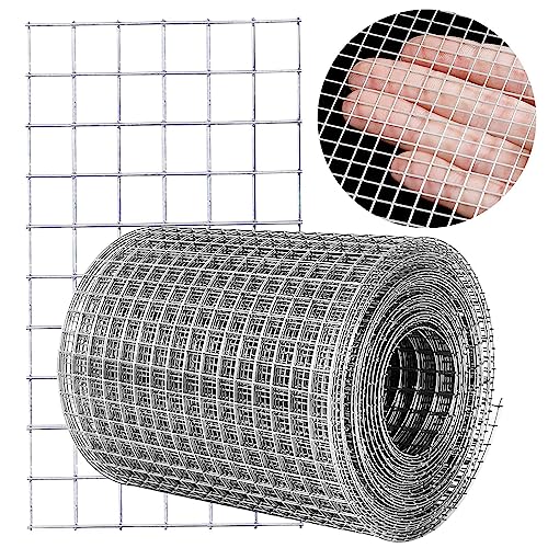 Hardware Cloth 1/4 in Galvanized Wire Mesh Roll (23 GA) Chicken Wire Fence Roll for Chicken Pen/coop Fences, Screen mesh, Rabbit/Snake Fences, Poultry enclosures, Handicraft Ma 4in×10ft - size: 4In x 10Ft