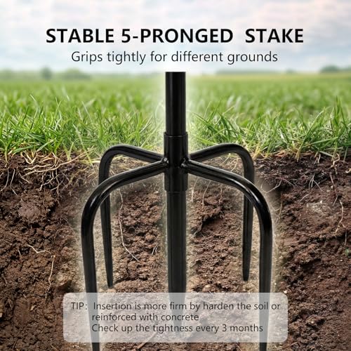 Metal Bird Bath for Outdoors, 32’’Tall 11.5’’ Diameter 2.4’’ Deep Iron Birdbaths for Outside Garden Yard Decor, Upgraded 5-Prong Base Freestanding Bird Feeder Bowl with Stake 0.8 Gallon - size: 2.4'Deep