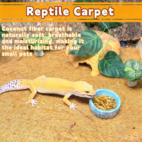 Hamiledyi 78.7x15.7in Reptile Carpet Coconut Fiber Substrate Large Snake Bedding Coco Liner Roll Mat for Bearded Dragon Tortoise Lizard Habitat Pad Garden Decoration - size: 15.7x78.7inch