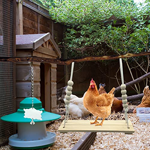 6 Packs Chicken Toys for Coop Accessries, Chicken Swing Toys for Chicken Hens, Chicken Xylophone Toys and Mirror, Vegetable Hanging Feeder, Veggies Skewer