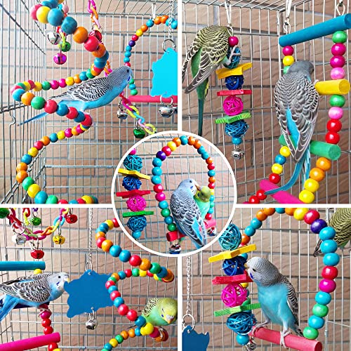 Bird Parakeet Cockatiel Toys, ESRISE Parrots Budgies Cage Accessories