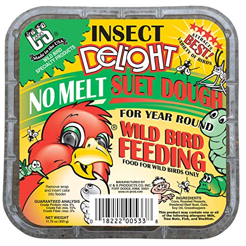 C&S Insect Delight No Melt Suet Dough, 12/pack 11.75 Ounces - style: Insect 12-Pack
