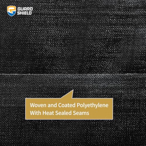 GUARD SHIELD Super Heavy Duty Black/Silver Ploy Tarp Cover 16x16 Feet Waterproof Tarps 16mil Thick UV and Tear Resistant Tarpualin - color: Black/Silver, size: 16x16