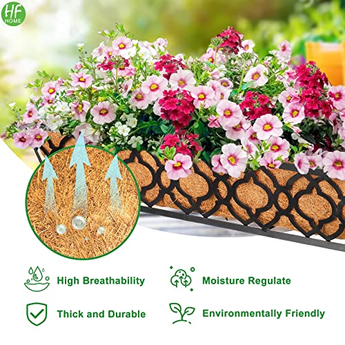 HFHOME 2Pcs 30" Trough Coco Fiber Replacement Liner, Natural 30 inches Window Deck Coco Replacement Liner for Window Box - size: 30in