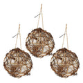 Mipcase Refillable Nesting Material Holder Hummingbird Nesting Supplies for Wild Birds Rattan Bird Nest Material Holder Outdoor Hanging Station for Garden Backyard Bird Watching 3 Pack