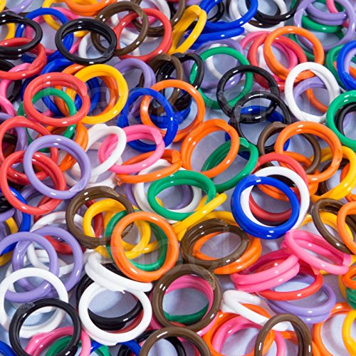 Pack Spiral Chicken Poultry Leg Bands Rings - #11 11/16" size - Pink Color