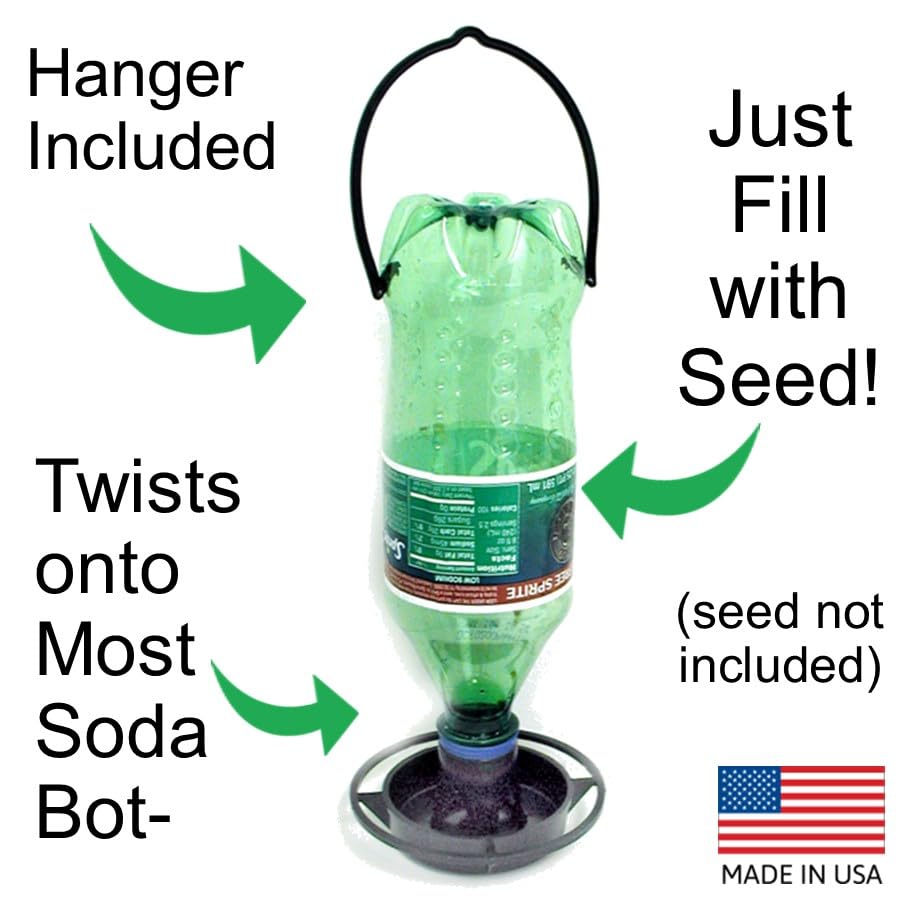 Soda Bottle Bird Feeder – 3 Pack | Turn Soda Bottles into Eco-Friendly Wild Bird Seed Feeders | Fun DIY for Kids, Scouts, Clubs, Grandparents | Promotes Recycling & Reuse (Black) | Recycle soda bottles into bird feeders. Simple DIY project for kids, schoo