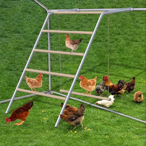 Chicken Perch for Coop, Chicken Swings for Coops, Easy to Installation&Clean, Poultry Coop Roosting Perch, Large Metal Perch (53.9' L X 41.3' W X 44.9' H)