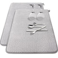 2 Pack Microfiber Dish Drying Mat,24 x 17 inch,Gray | Large Size,Super Absorbent,Drying Pad for Countertops,Sinks,Draining Racks - size: 2 PCS 24 x 17 inch