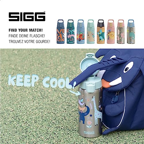 SIGG - Insulated Kids Bottle - Shield One Therm - For Carbonated Beverages - Dishwasher Safe - Stainless Steel - 17 Oz - color: Jungle