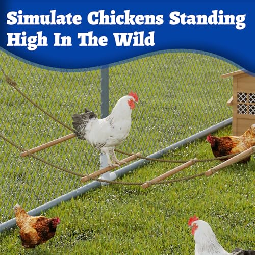 Chicken Roosting Perch Chicken Ladder Chicken Swing for Coop, Adjustable Length Chicken Roosting Bars for Poultry and Chickens, Chicken Run Toys Accessories, Easy to Install & Clean