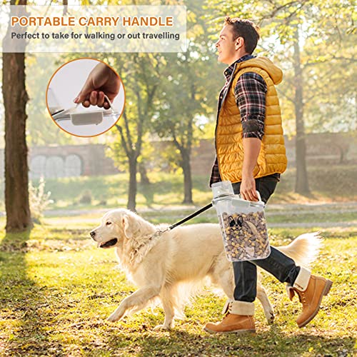 Dog Food Storage Container Airtight Portable Dog Food Container with Handled Lid and Pour Spout,Food Storage for Dog Dry Food Small Pet Food Container with Measuring Cup for Home, Travel,2.8L - color: DOG