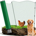 Temporary Fence with Posts,4‘x82‘ Animal Barrier Dog Portable Fencing | with Fiberglass Stake Windbreak Rope,Safety Snow Plastic Netting for Garden Backyard Outdoor for Chickens or Other Animals - size: 4x82FT