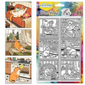 CHGCRAFT Cat Life Comics Clear Stamps Cat Taking a Bath Transparent Stamps Pet Sleeping Silicone Clear Stamp Seals for DIY Scrapbooking Photo Album Decoration, 4.3×6.3 inch - style: Cat Life