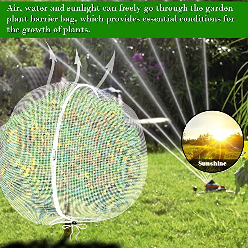 FONUNO Fruit Tree Netting with Zipper Birds Netting for Fruit Trees, Black | Netting Covers with Zipper to Protect from Squirrels and Birds Large Netting for Fruit Trees Protection, 8' x 8', 2 Pack - color: Black, size: 8 x 8 feet - 2 Pack