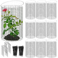 30 Pcs 24'' x 12'' Large Wire Plant Protector from Animals With Metal Cover, 10 Pack Metal Plant Cage Chicken Wire Cloche with 10Pcs Metal Covers to Keep Animals Out, Garden Protection Bunny Barricade - size: 10 Pack 24'' x 12'' with 10 Pcs 12'' Cover