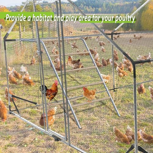 Chicken Perch for Coop, Chicken Swings for Coops, Easy to Installation&Clean, Poultry Coop Roosting Perch, Large Metal Perch (53.9' L X 41.3' W X 44.9' H)