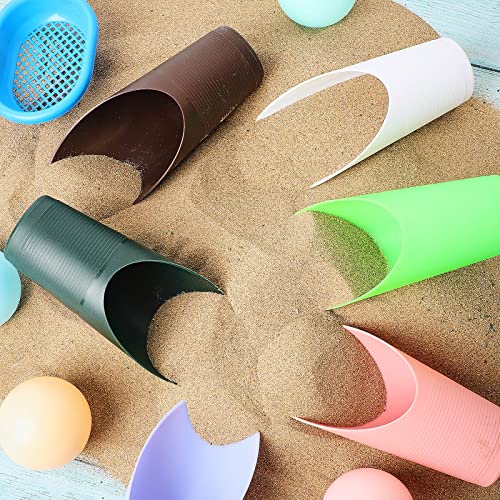 18 Pcs Bonsai Soil Scoops Plastic Garden Shovels Garden Tool Bucket Shovel Colorful Small mini Potting Scoop for Plant Flower Succulent