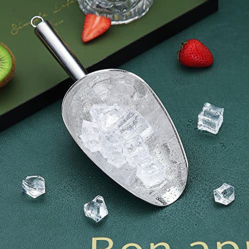 Premium Stainless Steel Cookie & Ice Cream Scoop - Dog Food & Utility Scoop - Dishwasher Safe (Silver/8oz/9 Inch) - color: 1. Silver