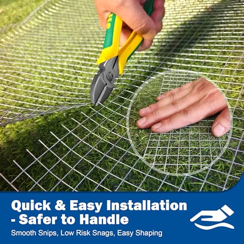 Hardware Cloth 1/2" x 1/2" 16 in x 50 ft, 19 Gauge Chicken Wire Fence, Welded Wire Fencing Mesh Roll with Cutting Plier & Gloves for Garden, Coop & Pet Enclosures